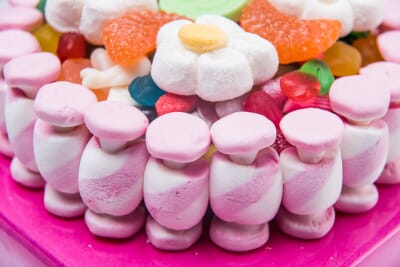 Handmade Pink Foam Mushrooms with Mallows Sweet Cake - Hamptons